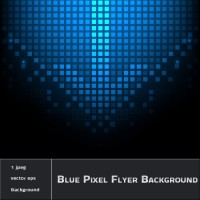 Blue Pixel Flyer Background