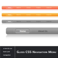 Gloss CSS Navigation Menu Interface