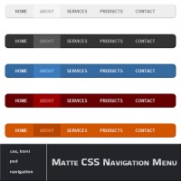 Matte CSS Navigation Menu
