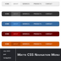 Matte CSS Navigation Menu