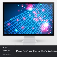 Pixel Vector Flyer Background