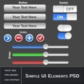 Simple UI elements psd