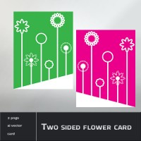 Two sided flower card