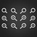 magnifying glass icons