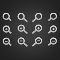 magnifying glass icons