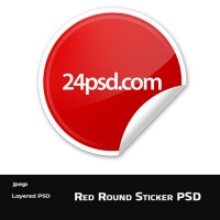 Red Sticker Template