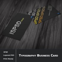 Typography Inspired Business Card PSD
