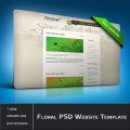 Floral Website Template with PSD