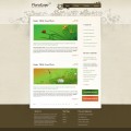 Floral Website Template with PSD