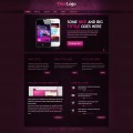 Dark and Pink Portfolio PSD Website Template
