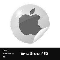 Apple Sticker PSD