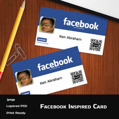 Facebook Inspired Business Card (PSD)