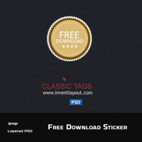 Free Download Sticker (PSD)