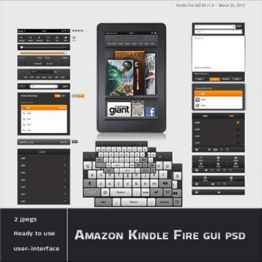 Amazon Kindle Fire Gui PSD