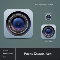 Detailed Camera Lens Icon