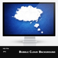 Blue Bubble Cloud Background