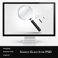 Magnifying Lens Icon PSD