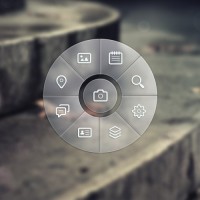 Circle Navigation Menu PSD