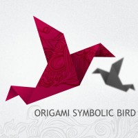 Origami Symbolic Bird PSD icon