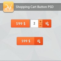 Shopping Cart Button PSD