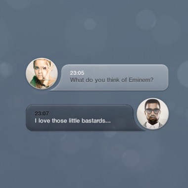 Modern Speech Bubbles PSD