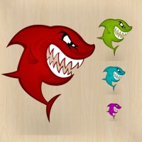 Red Shark PSD Icon