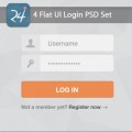 Flat UI Login PSD Set