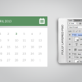 editable calendar ui psd