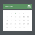 green Calendar psd