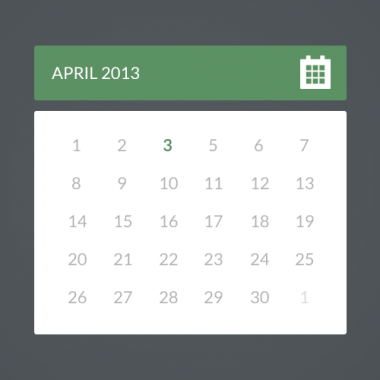 Flat Calendar PSD