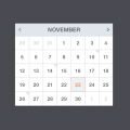 minimal calendar psd