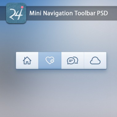 Mini Navigation Toolbar with PSD, CSS