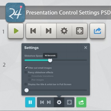 Presentation Control Settings PSD