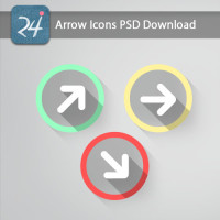 Round Arrow Icons PSD