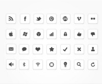 Black & White Social Media Icon Set