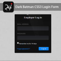 Dark Batman CSS3 Login Form